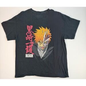 Bleach Ichigo Kurosaki Hollow Mask Anime Graphic T-Shirt Black Mens Large